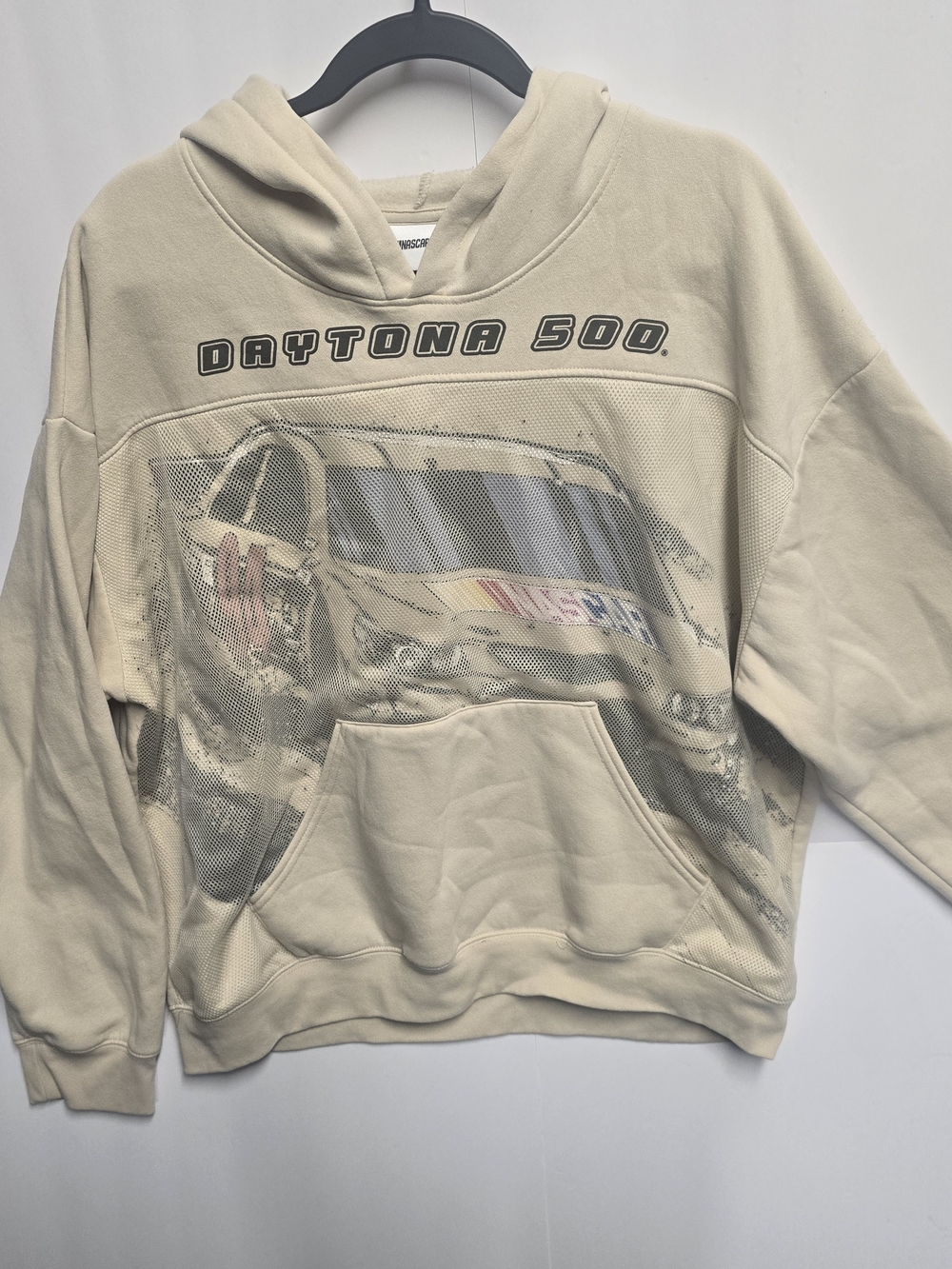 Nascar Daytona 500 Graphic Hoodie - Beige